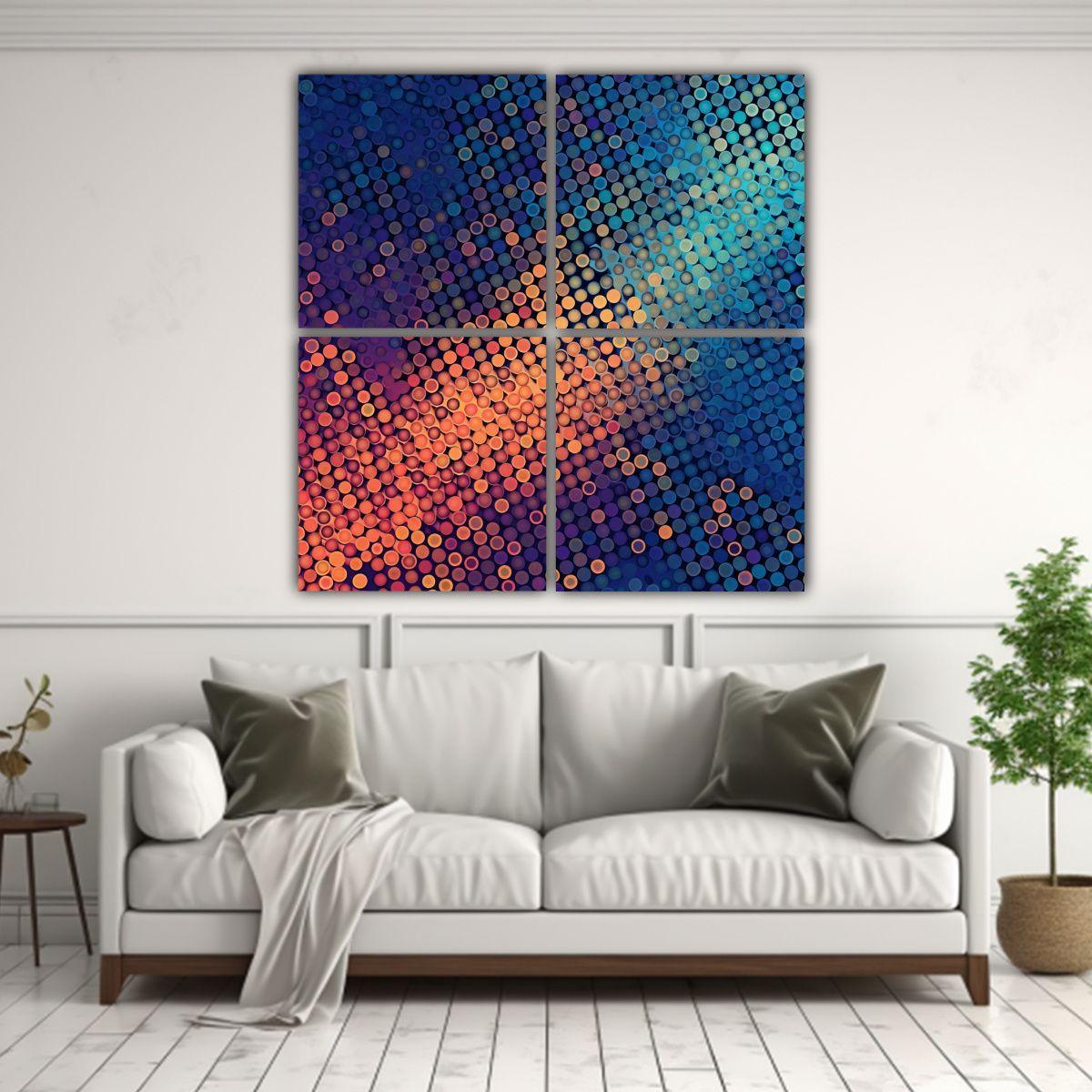 Pinturas Decorativas Estilo Galería Con Lienzo 100x100 Cm-2