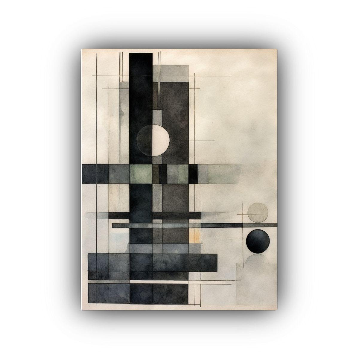 Cuadro Abstracto De Formas Geométricas En Estilo 60x90cm-0