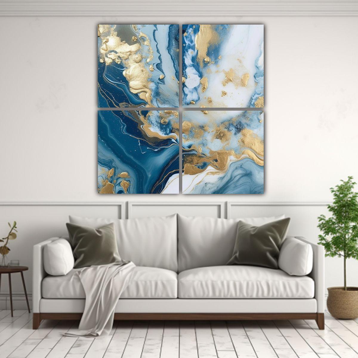 Cuadro De Tela Sublimada Unico Abstracto 160x160 Cm-2