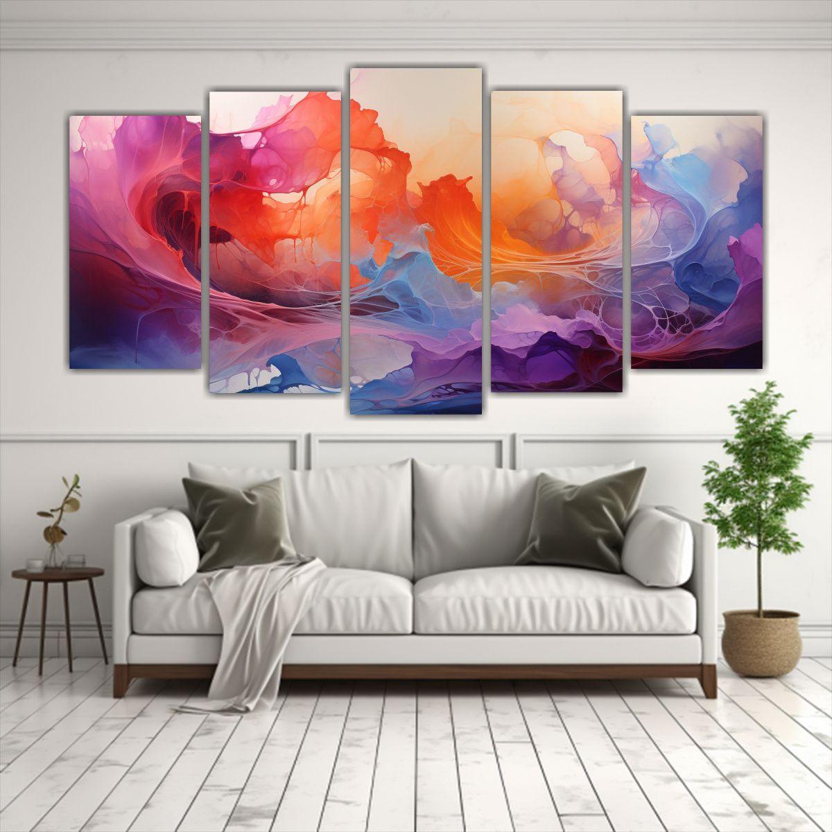 Lienzo Decorativo Impreso Surrealista Del Futuro 250x125 Cm-2