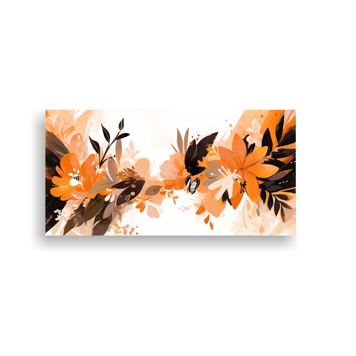 Pintura Decorativa Horizontal Con Motivos 100x50 Cm-0