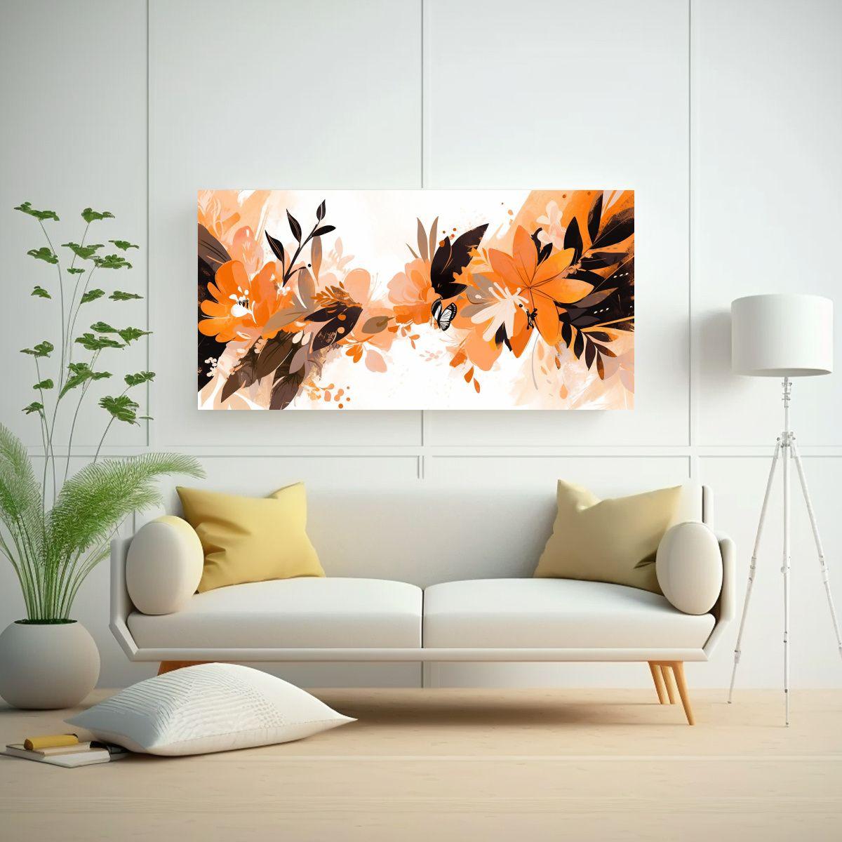 Pintura Decorativa Horizontal Con Motivos 100x50 Cm-2