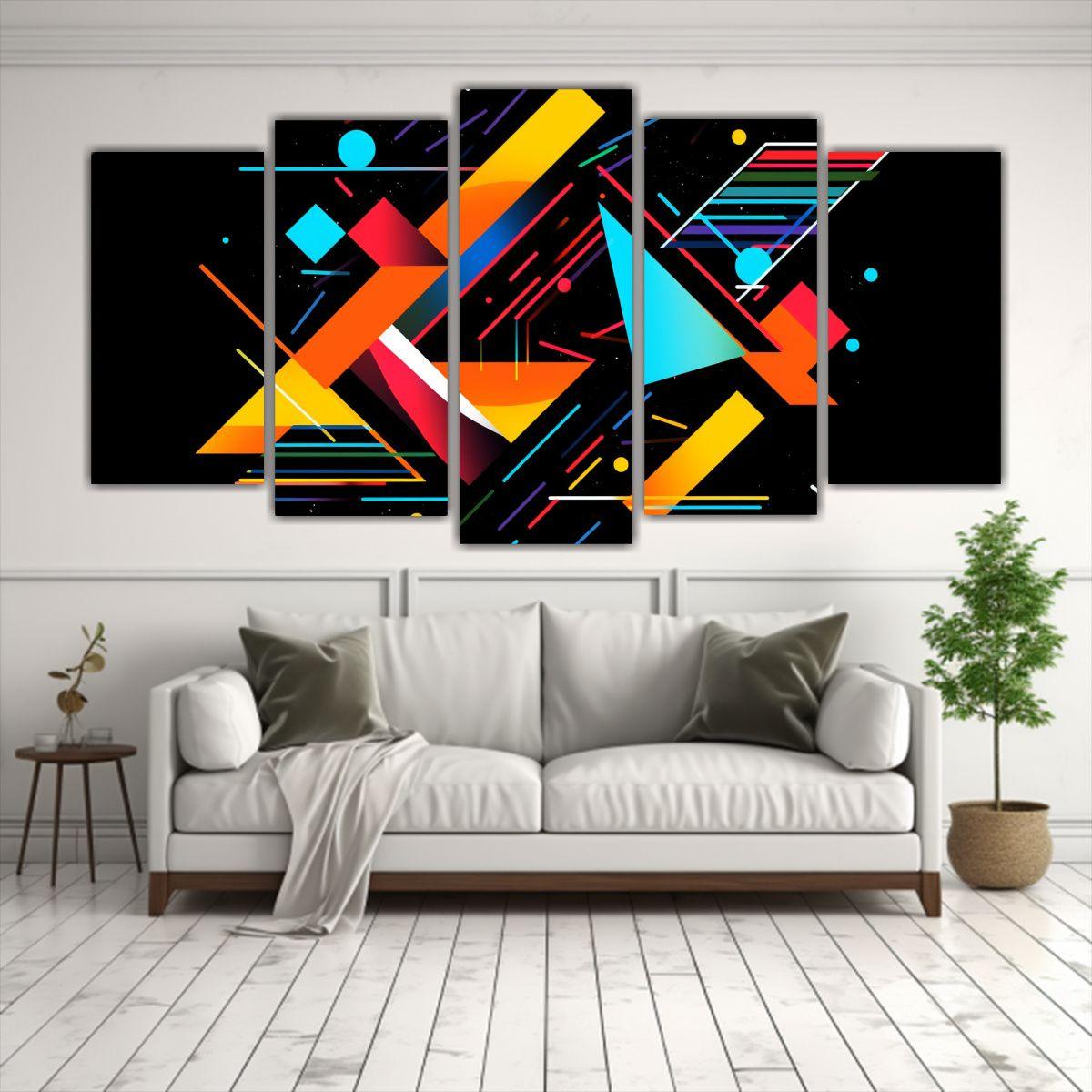 Pinturas Decorativas Abstractas 8k 2D 150x75 Cm-2