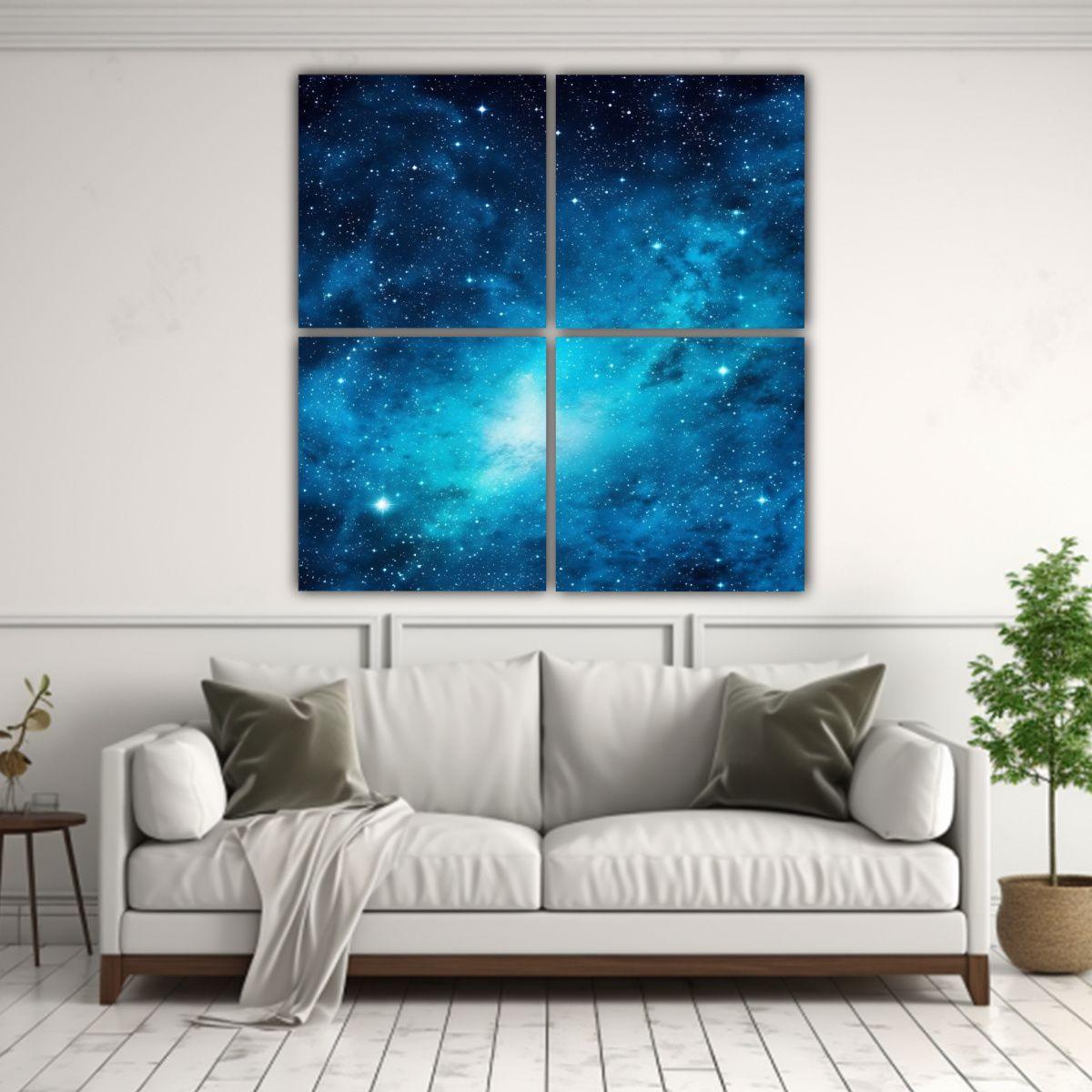 Cuadro Sublimado Cuadriptico De Tela Con Escena 200x200 Cm-2