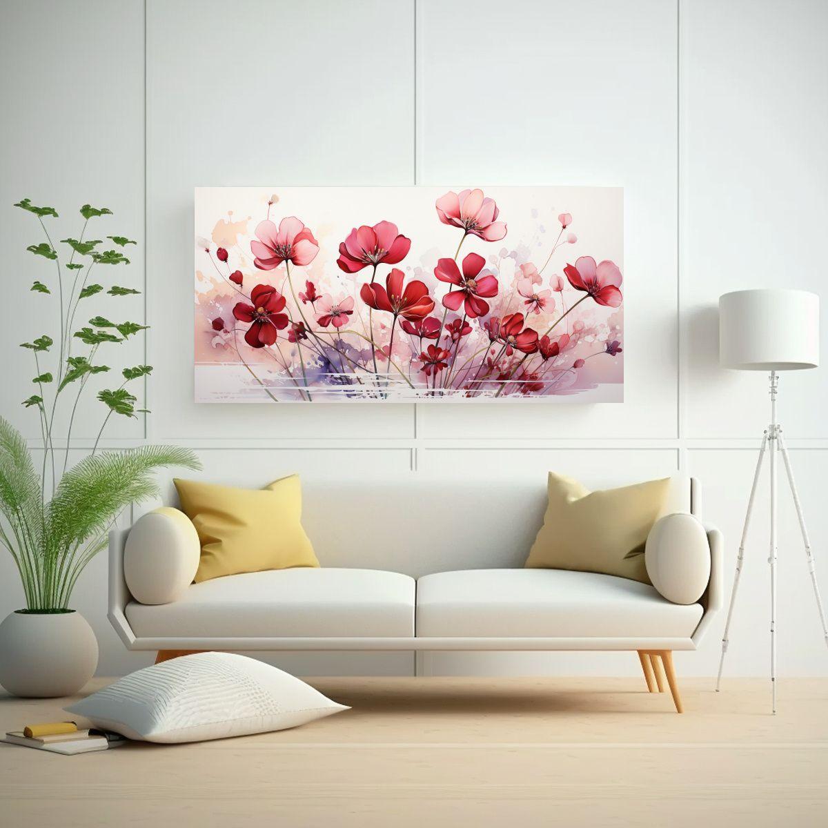 Cuadro Tela Impreso Street Art Tréboles En Blanco 120x60cm-2