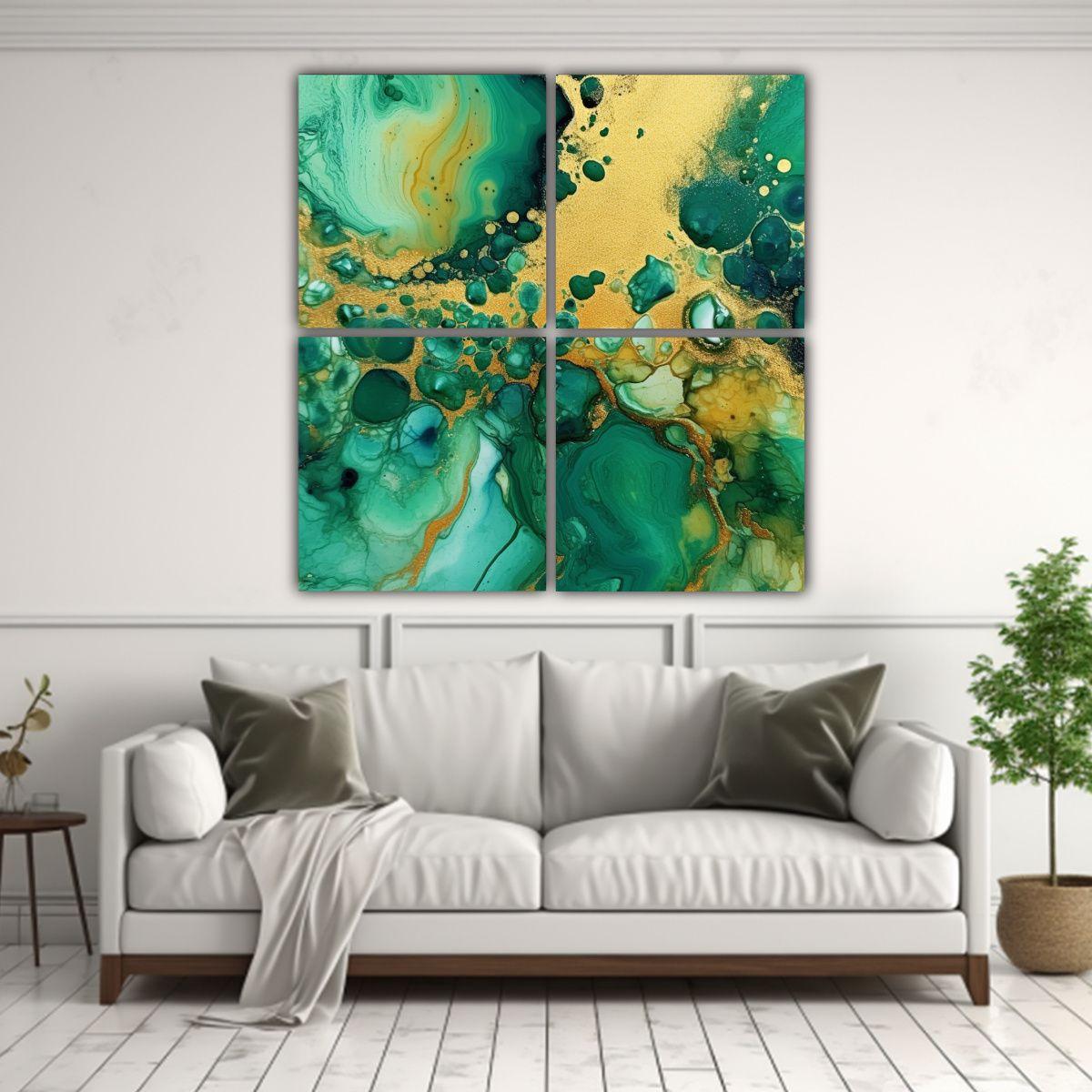 Artes De Pared Calidos: Textura Creativa Tinta 140x140 Cm-2