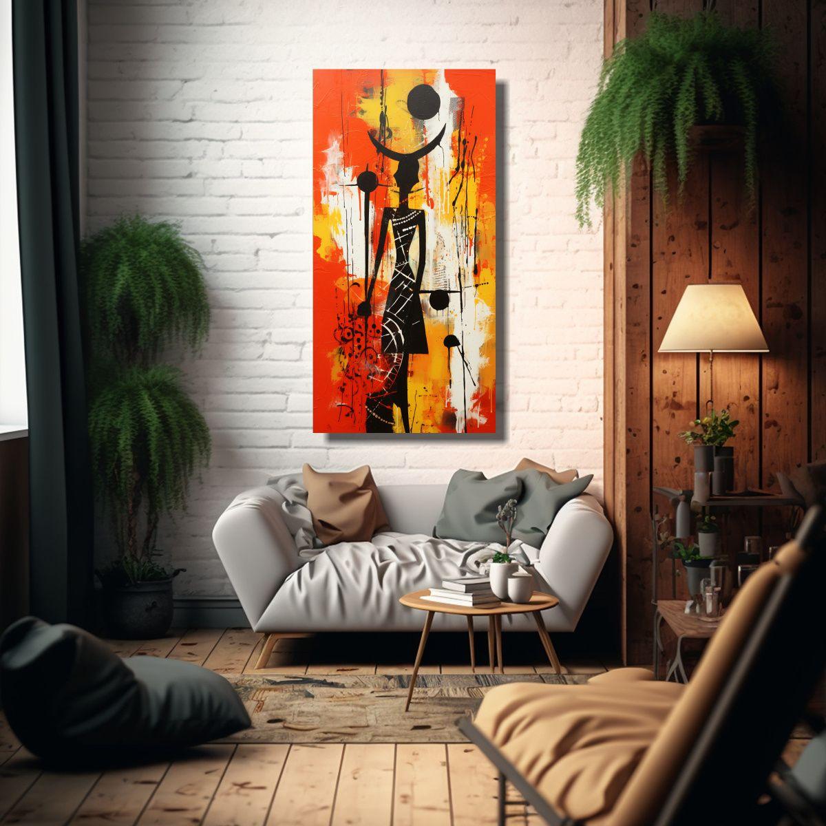 Pintura Abstracta En Tonos Impactantes, 60x120cm-2