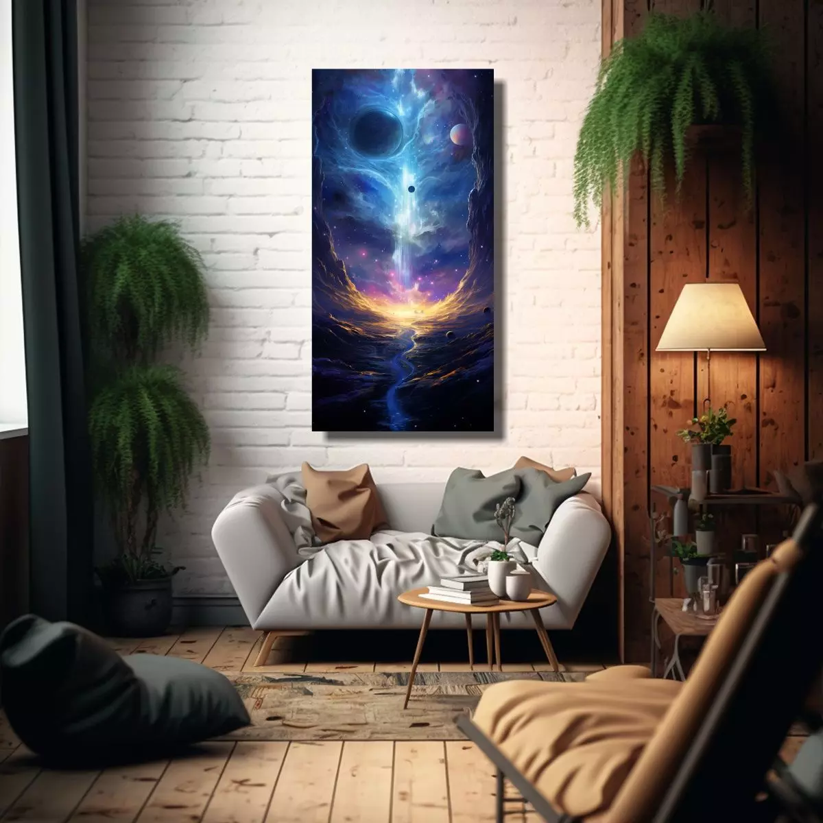 Pinturas Decorativas Abstractas De Viaje A Través 50x100cm-2