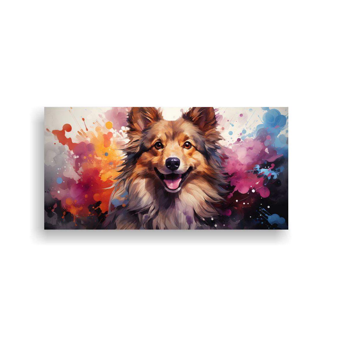 Cuadro Cuadro Acuarela Estilo Pintura Colorida 40x20cm-0