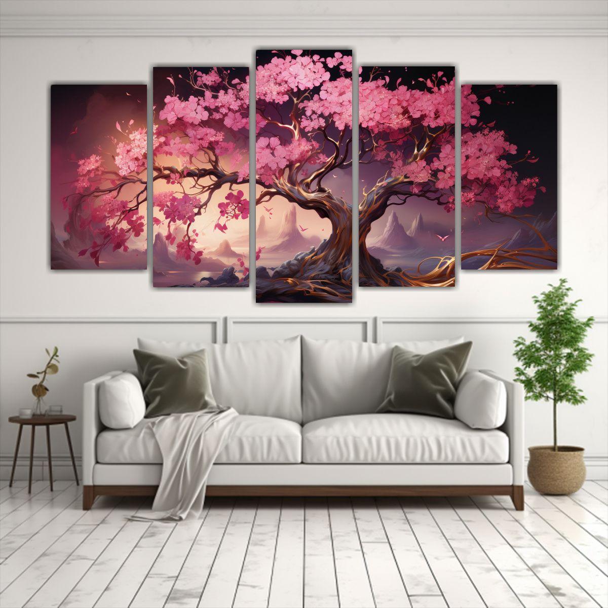 Pinturas Neonoir De Un Roble En Colores Oro Y 200x100 Cm-2