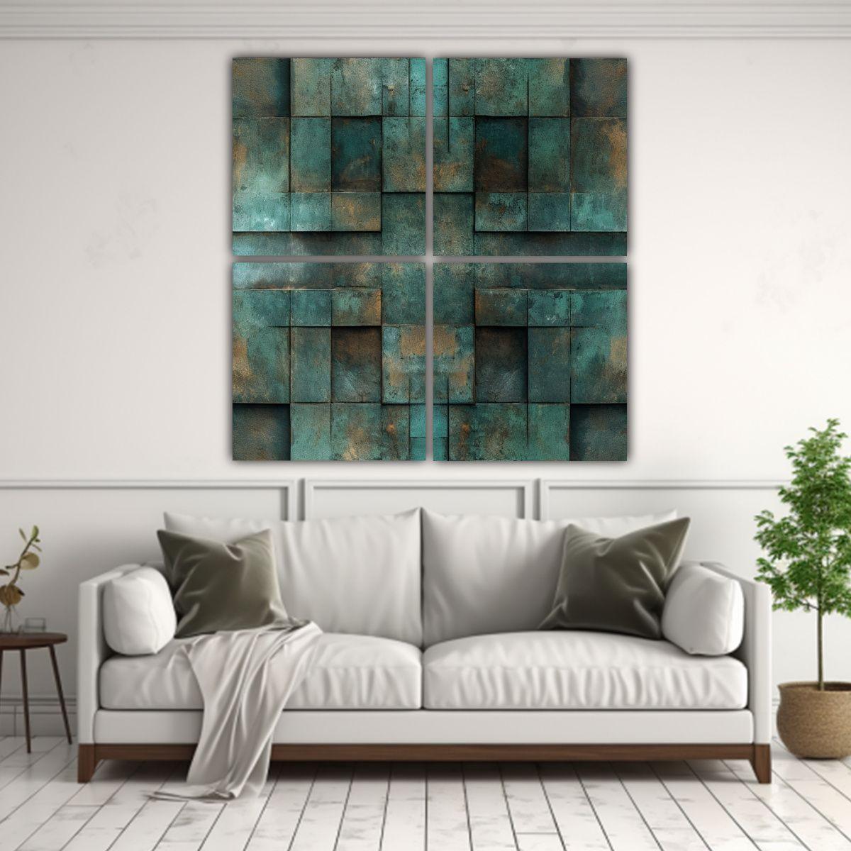 Cuadriptico Decoración Exposición Aplicaciones 140x140 Cm-2