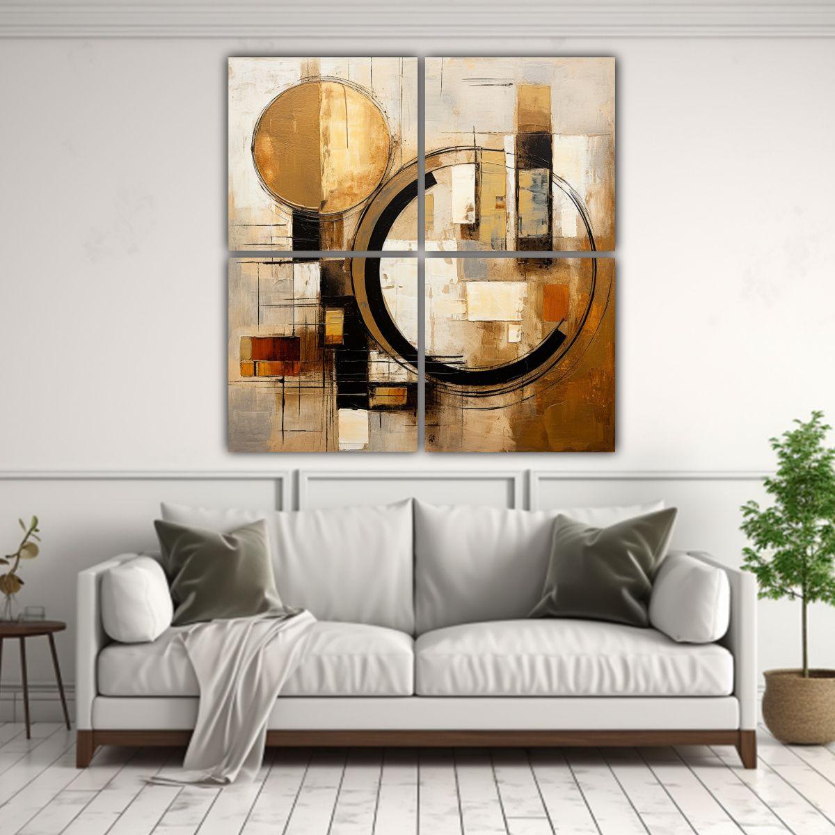 4 Increíbles Lienzos De Fotografía Abstracta 180x180 Cm-2