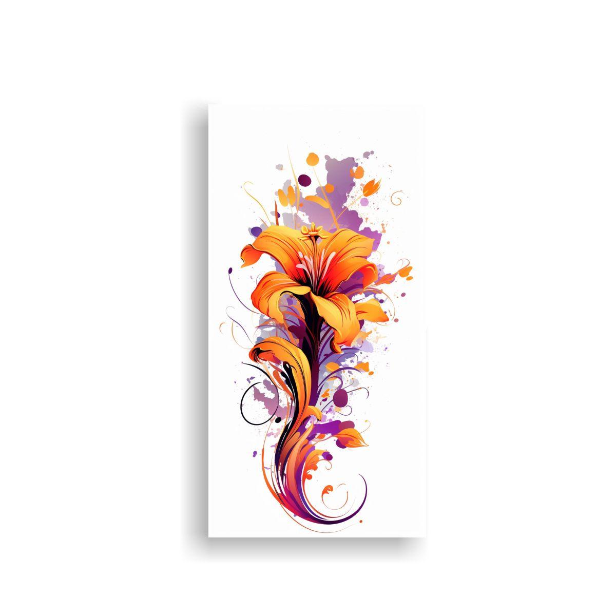 Ilustración Vectorial Elegante De Un Lirio 30x60cm-0