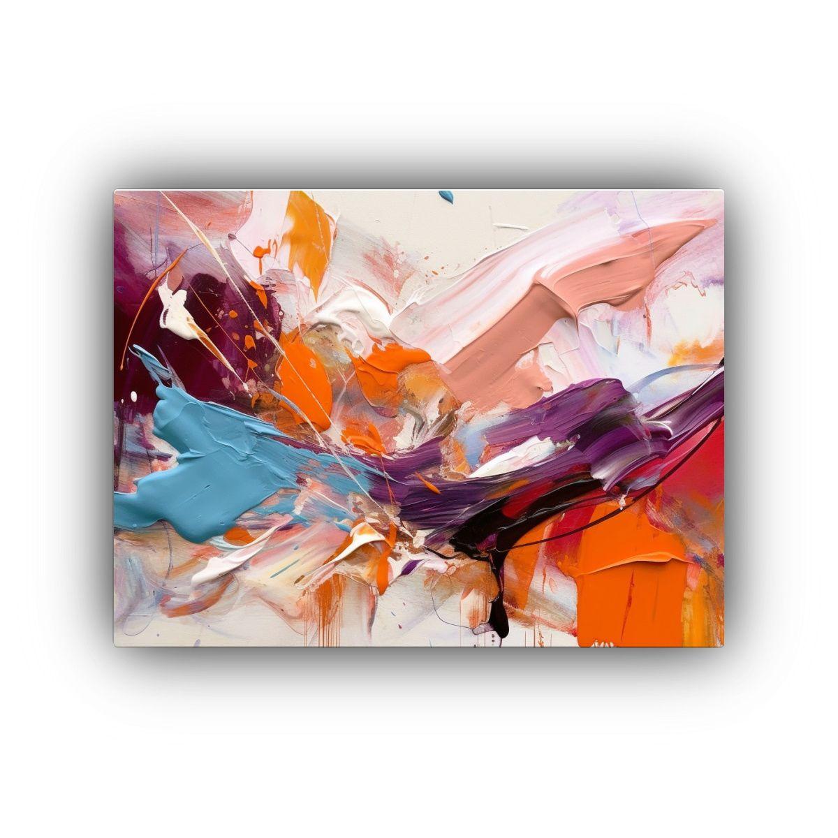 Cuadro Abstracto Moderno único Para Decoración En Lienzo 4 60x40cm-0