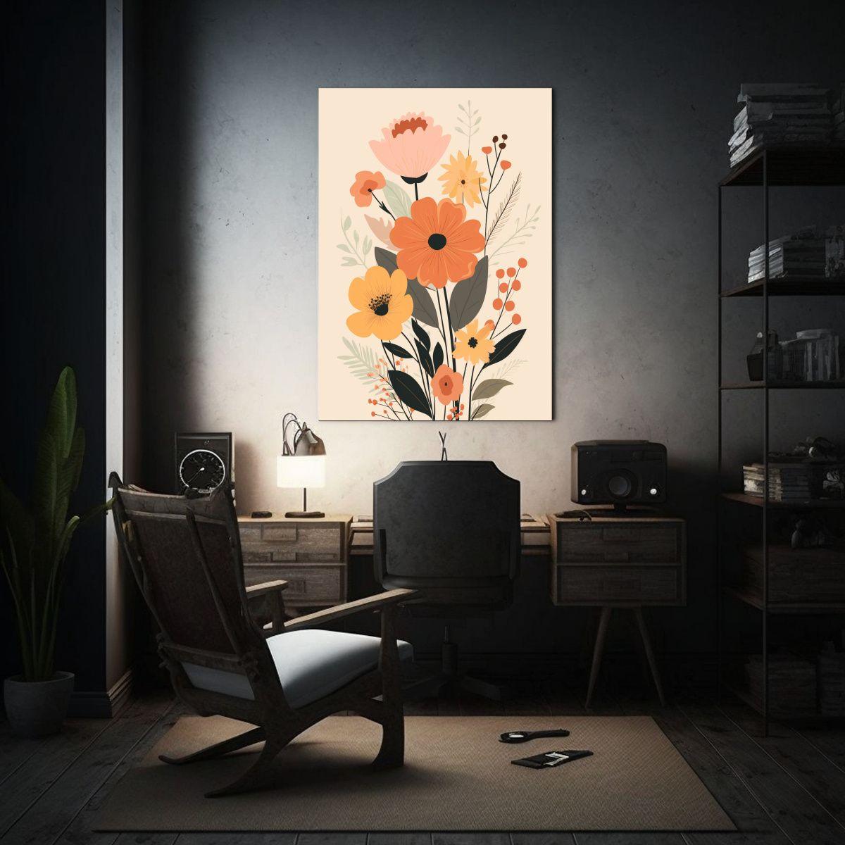 Fondo Floral Minimalista Para Cumpleaños, 30x45cm-2