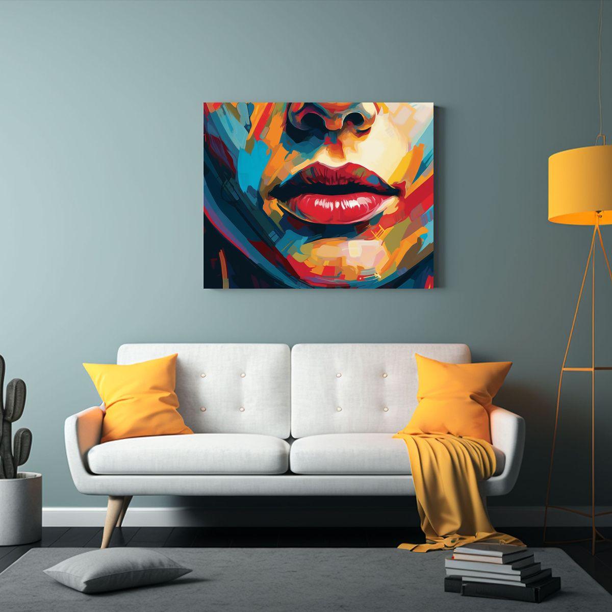 Pintura Decorativa De Una Mujer Con Las Palabras La Mujer. 120x80cm-2