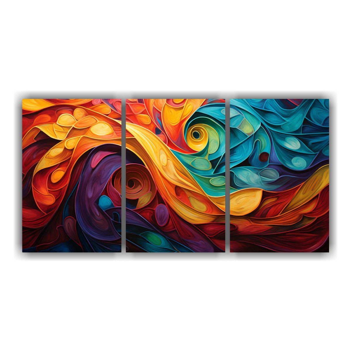 Cuadros Abstractos Inspirados En Vibrantes 240x120 Cm-0