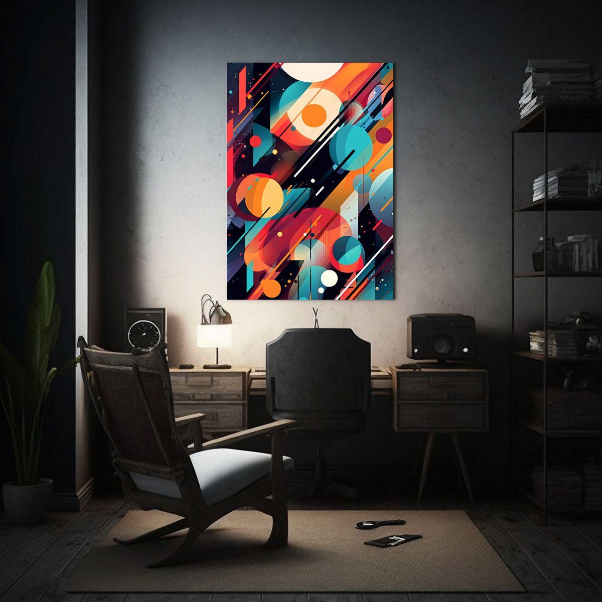 Pinturas Abstractas De Decoración Con Fondo 40x60cm-2