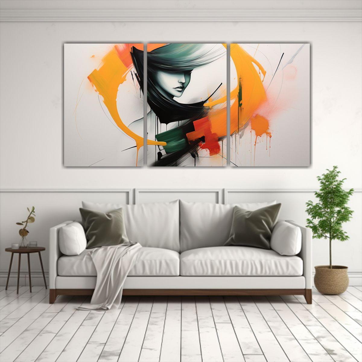 Dos Composiciones Tema Innovador Blend Pintura 60x30 Cm-2