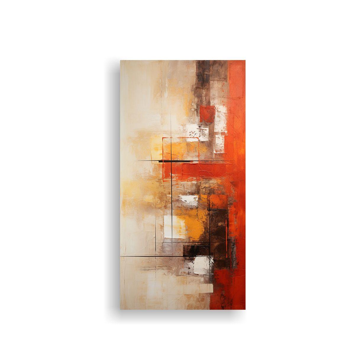 Cuadro Abstracto Luminoso De Lienzo Rectangular 50x100cm-0