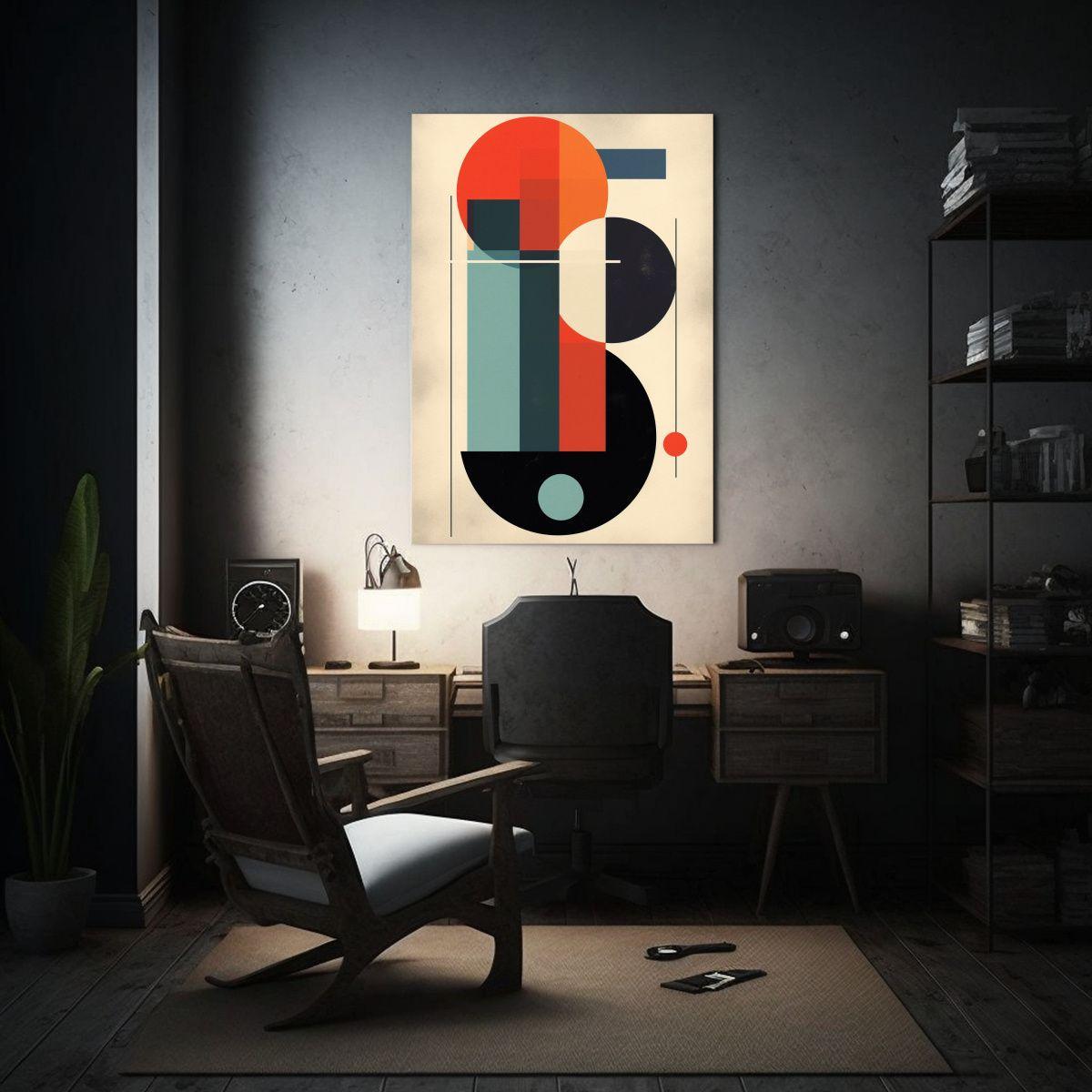 Pinturas Decorativas Abstractas Con Formas 60x90 Cm-2