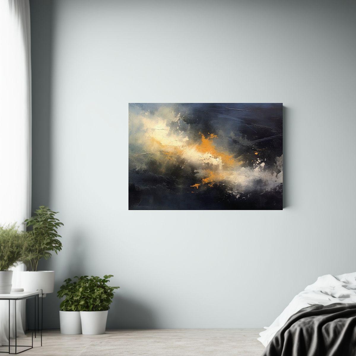 Pintura Abstracta Adorable Del Cielo Nocturno Para Decoraci 60x40cm-2