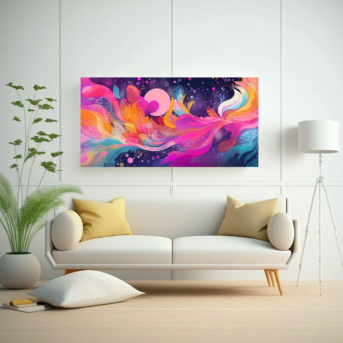 Pinturas De Decoración Moderna Con Líneas Finas 100x50cm-2