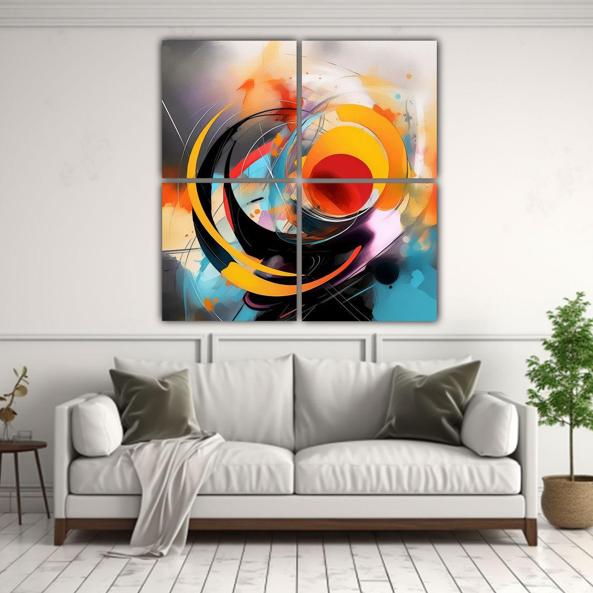 Cuatro Artes Fotografía: Arte Digital Abstracto 120x120 Cm-2