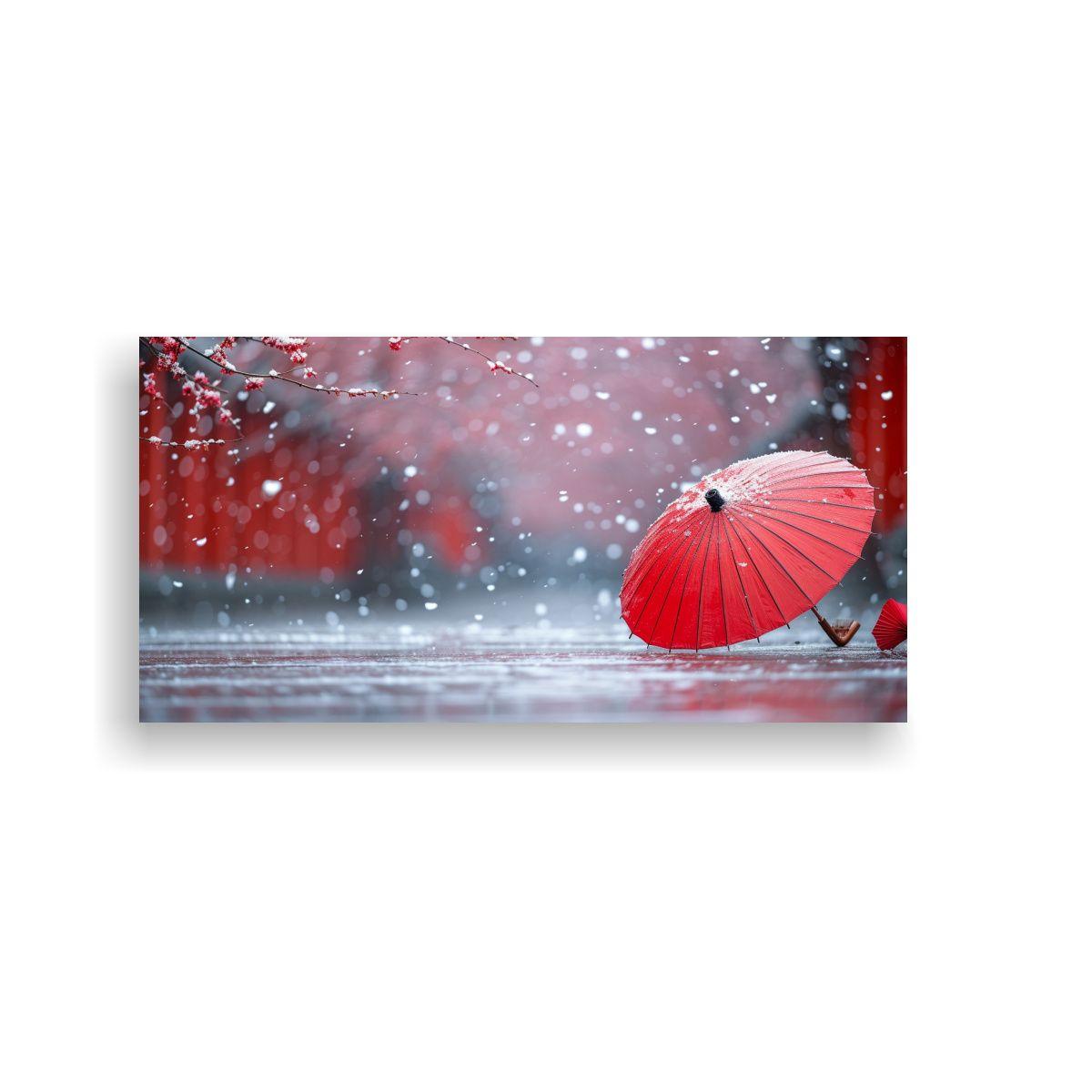 Cuadro De Pared Elegante Con Ramas De Ciruelo En 60x30cm-0