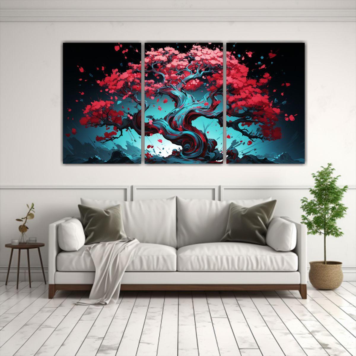 Conjunto 3 Telas Bastidor Fotografía Fantasía 240x120 Cm-2