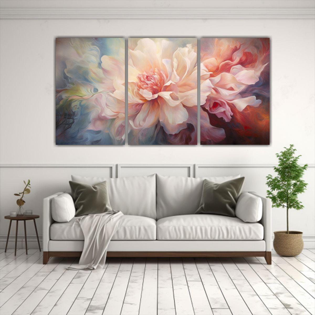 Pinturas Abstractas Minimalistas De Flores 180x90 Cm-2