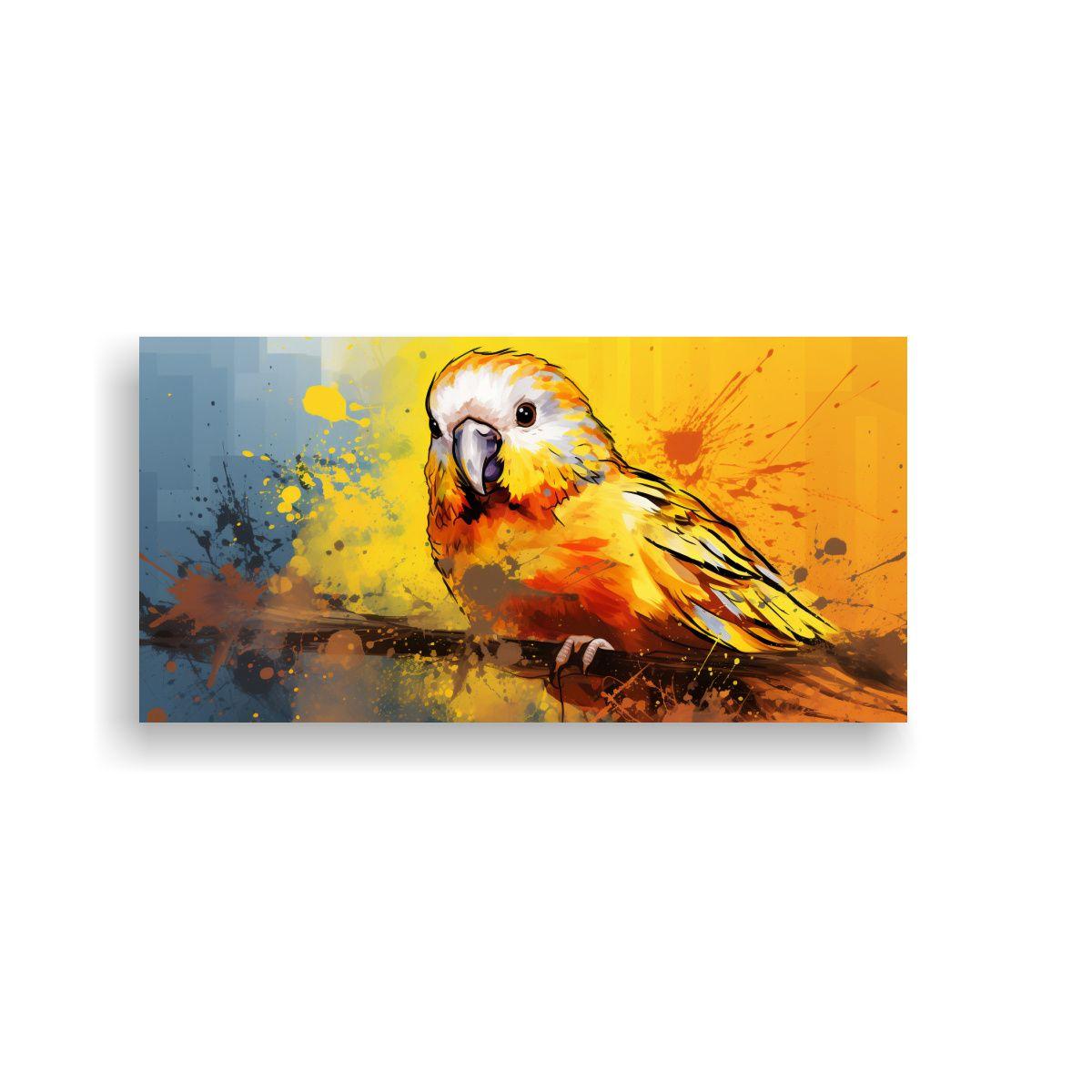 Pinturas Decorativas De Un Periquito En Colores Am 60x30cm-0