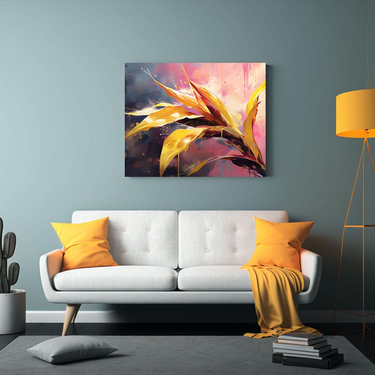Pinturas Decorativas De Arte Urbano Con Hojas De 65x50 Cm-2