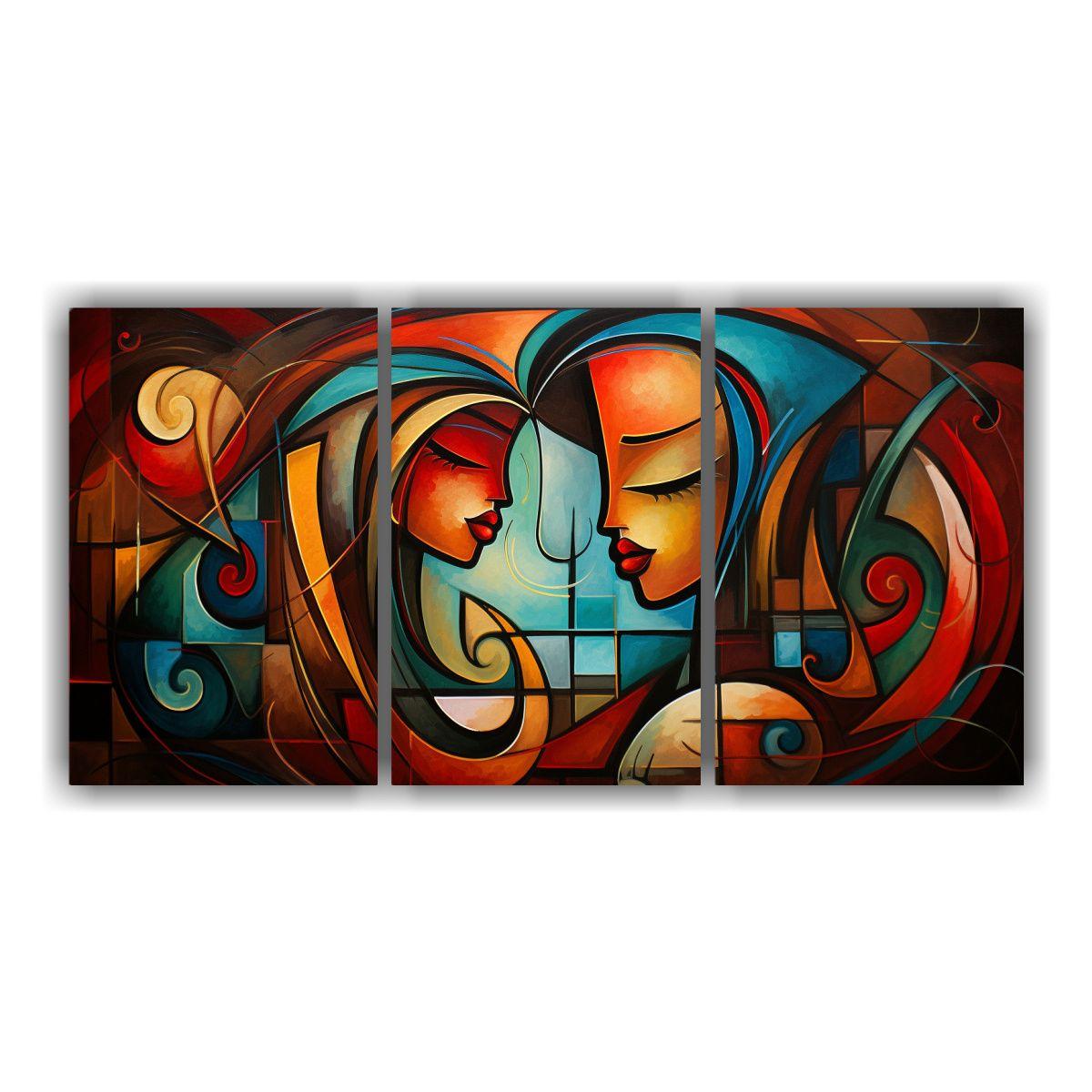 Cuadros Abstractos Combinados Para Parejas 240x120 Cm-0