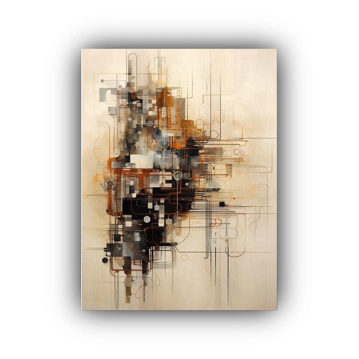 Cuadros Juveniles Abstractos Basados En Diagramas 30x45 Cm-0