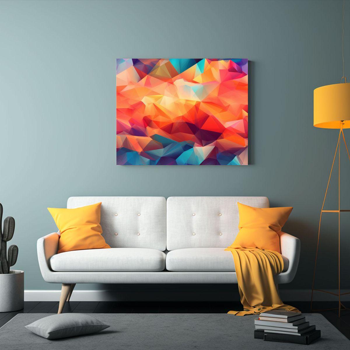 Pinturas Decorativas Abstractas Geométricas Con Colores Bri 45x30cm-2