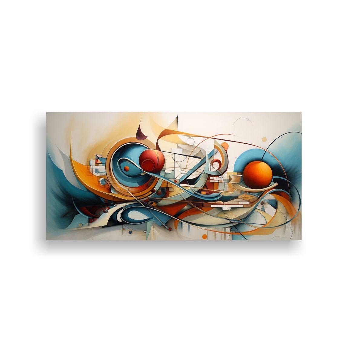 Cuadros Abstractos De Rostros Con Alegría Y 60x30 Cm-0