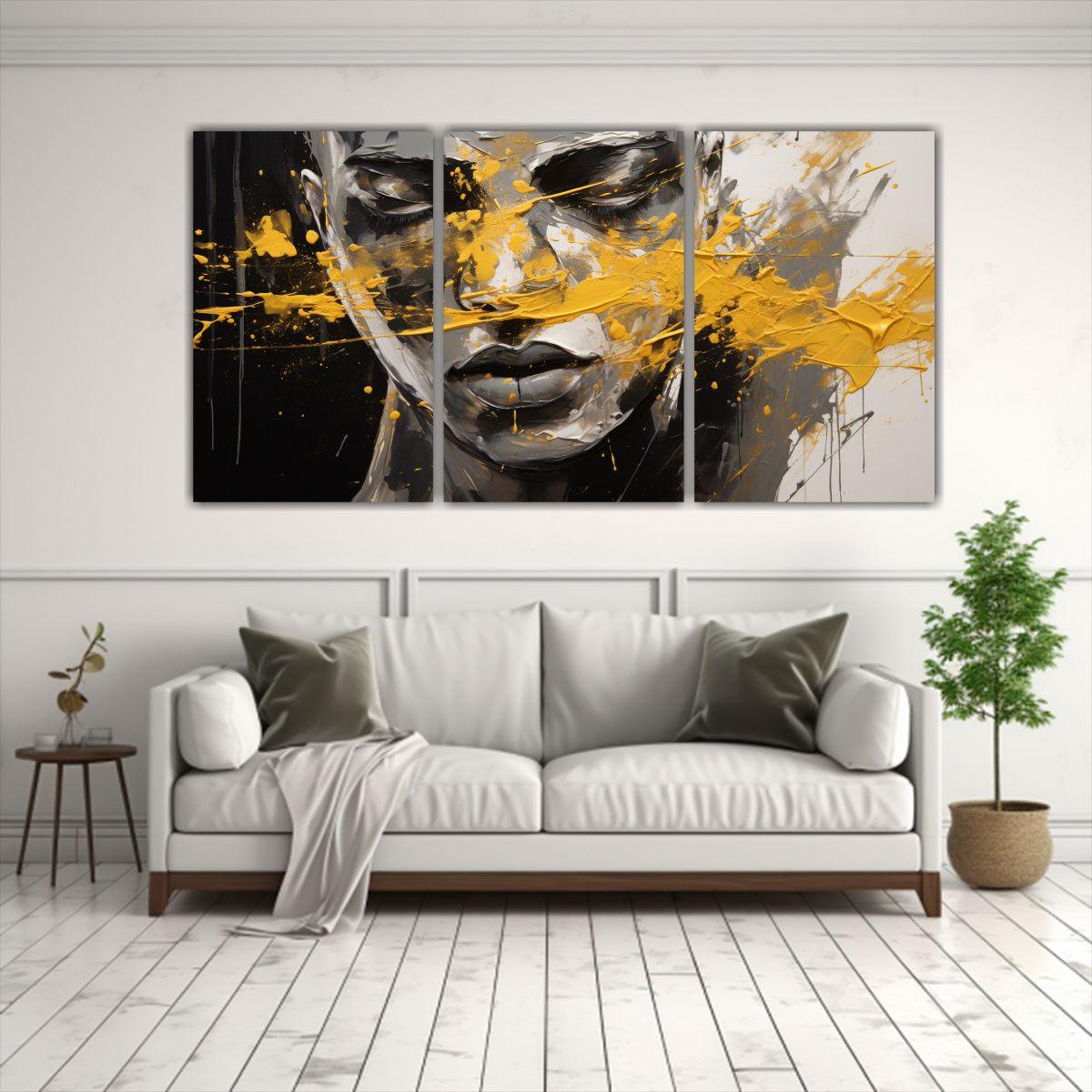 Cuadro Decorativo De Cuadro De Fantasía Facial 240x120 Cm-2