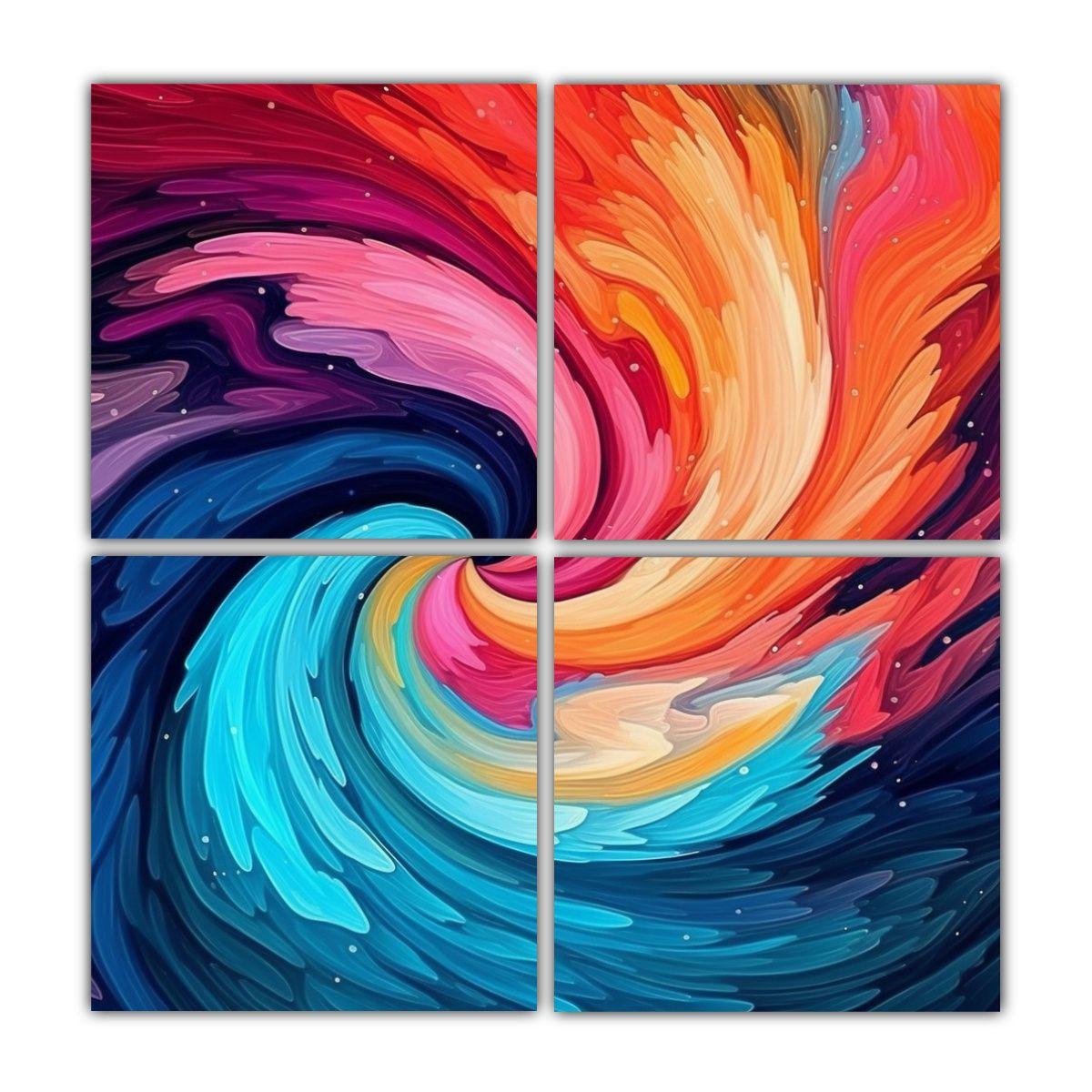 Pinturas Decorativas Abstractas Con Patrón 140x140 Cm-0