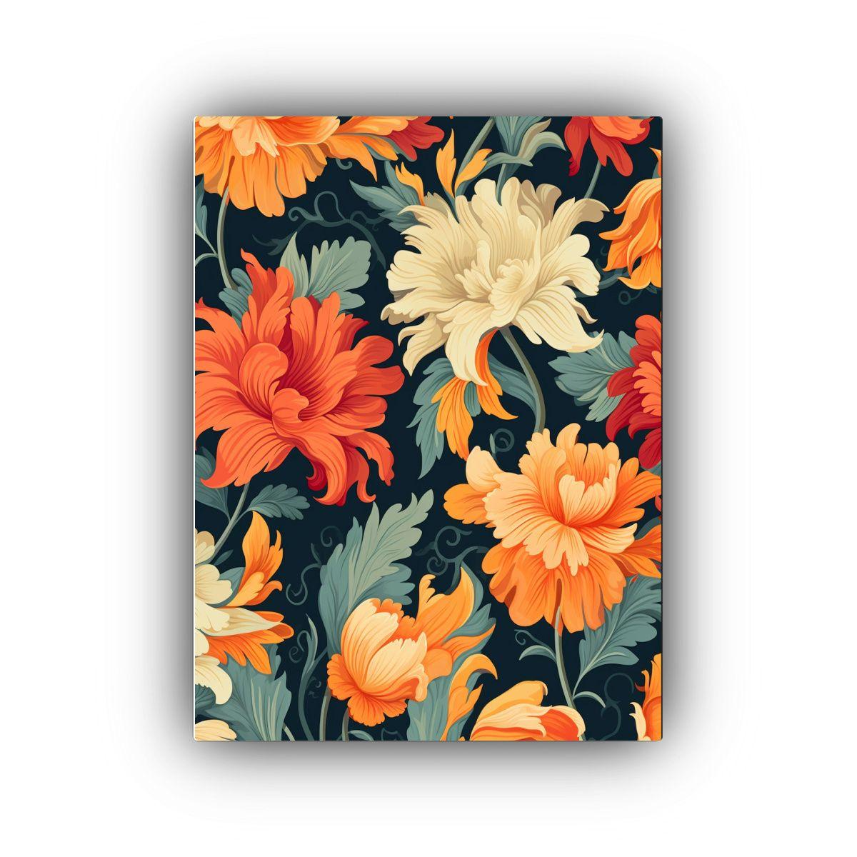 Cuadro De Tela Temática Floral Para Decoración 60x90cm-0