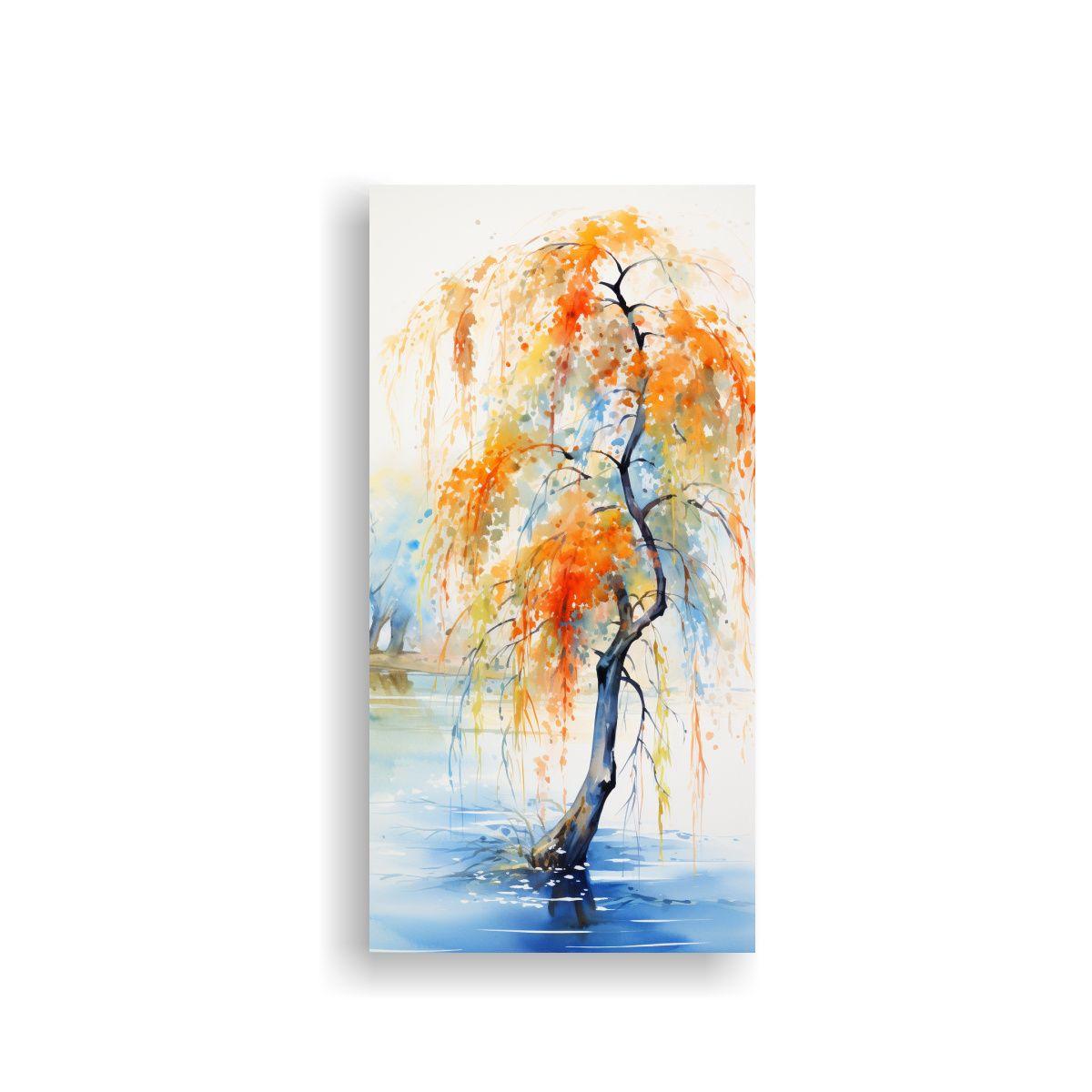 Pintura Abstracta En Bastidor De Temática Árbol  40x80cm-0