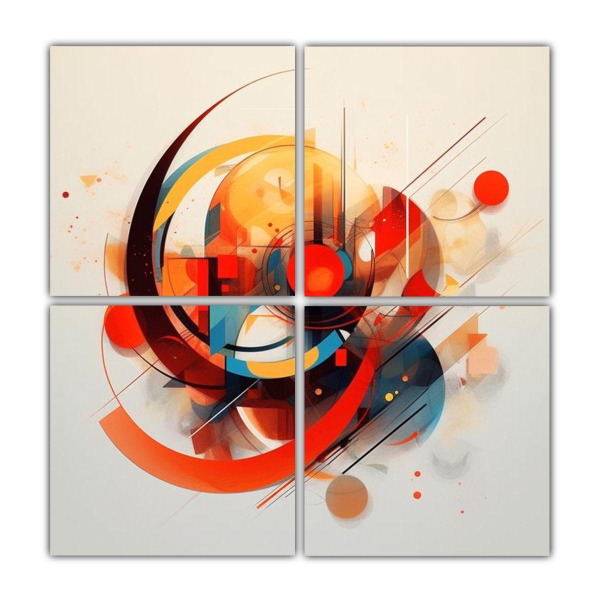 Cuadros Abstractos Adorables Arte Gráfico 40x40 Cm-0