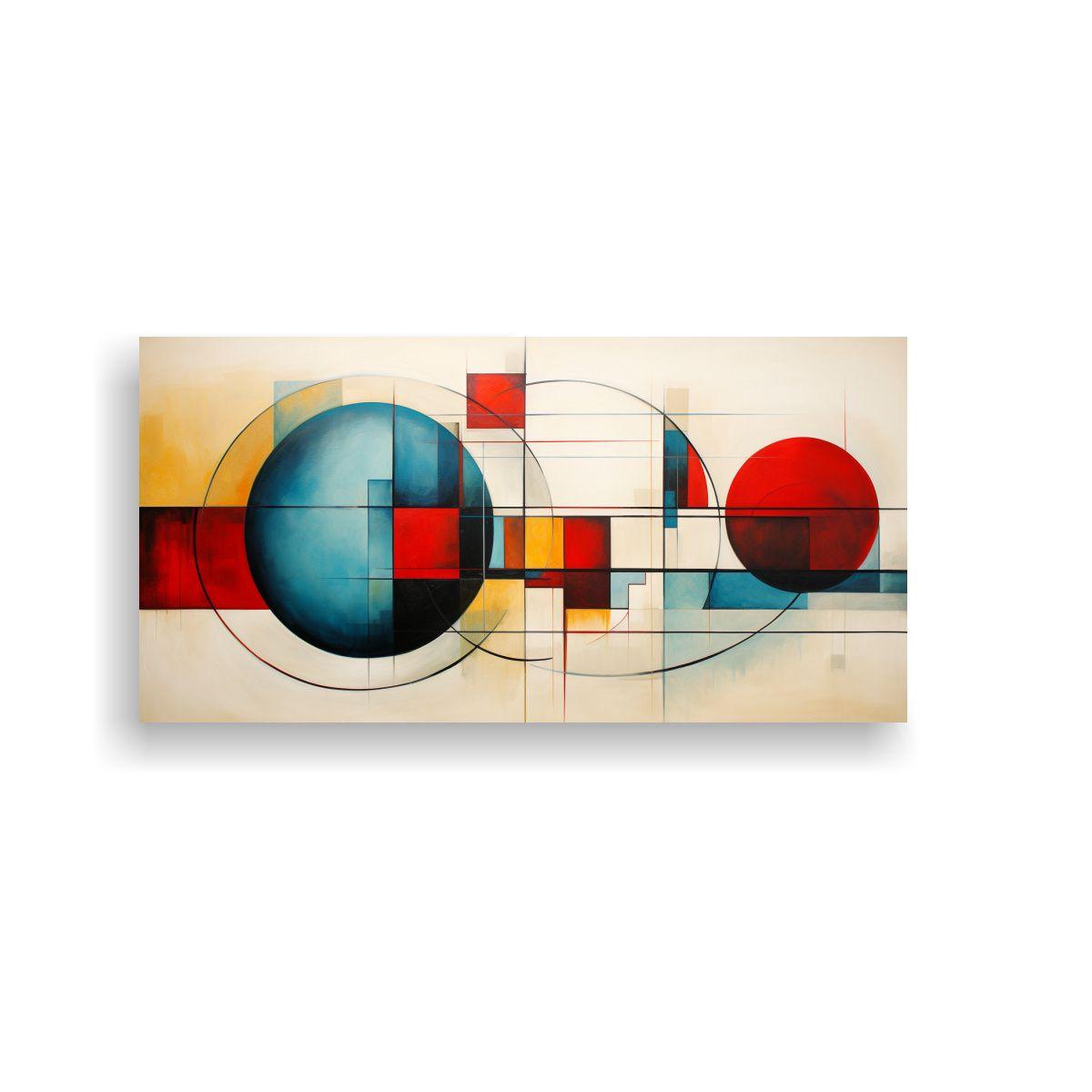 Cuadros Abstractos Geométricos Modernos En Tela 120x60cm-0