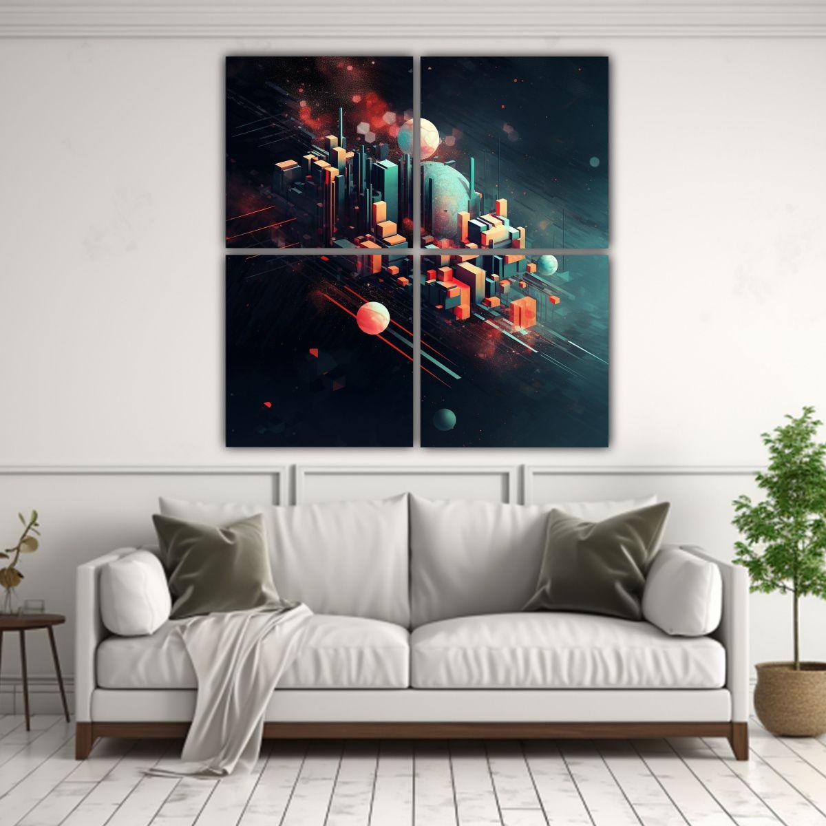 Exposición Digital Dreams: Arte Pared Conceptual 140x140 Cm-2