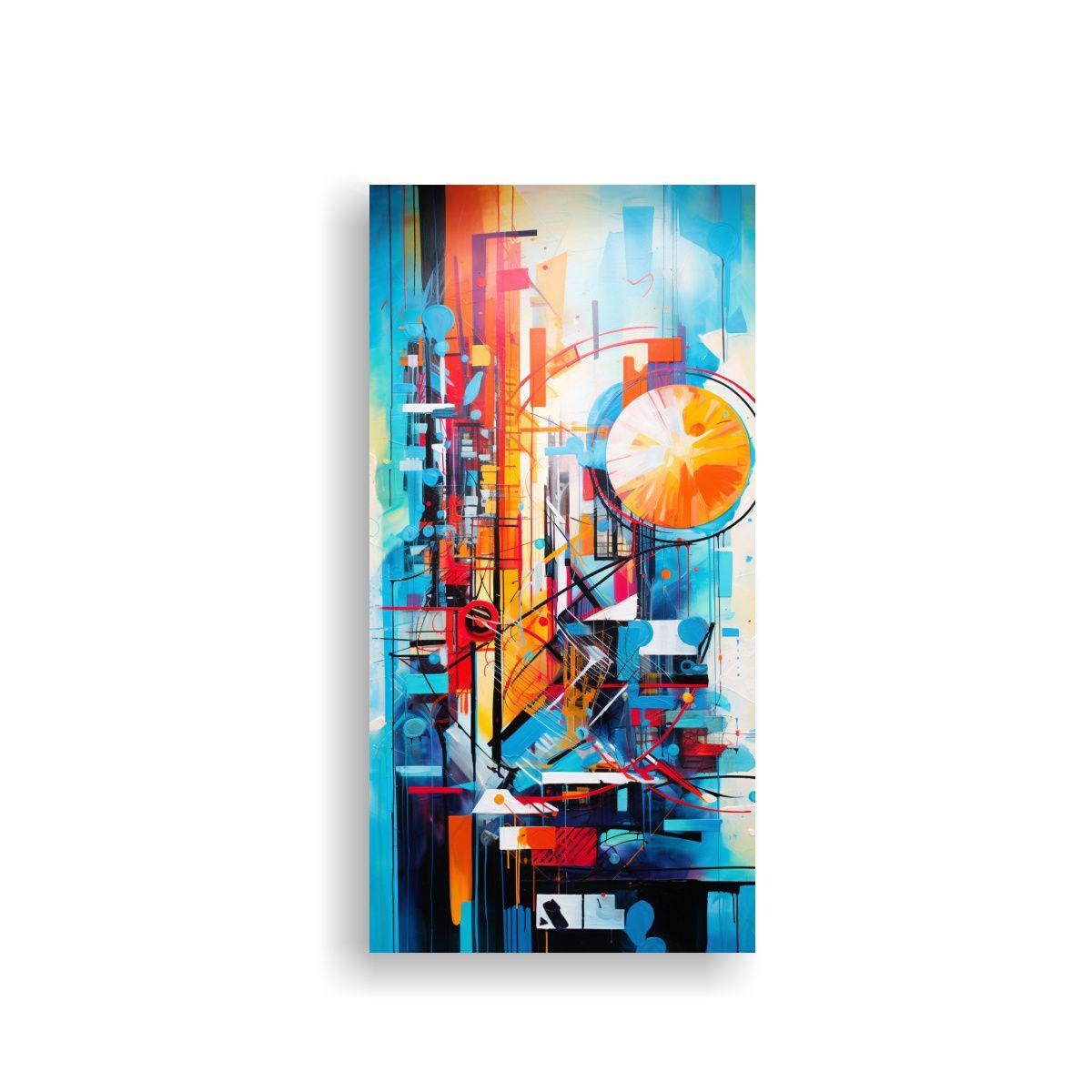 Pintura Lienzo Abstracción Street Art Y Grafiti 30x60cm-0