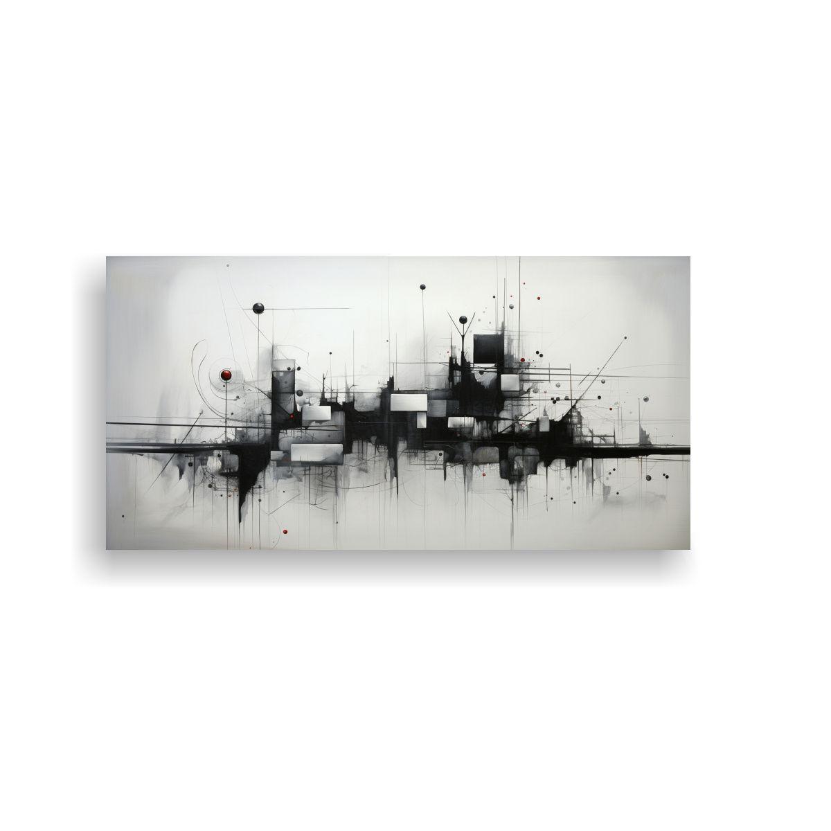 Cuadros Abstractos En Tonos Grises Para Decorar 120x60cm-0