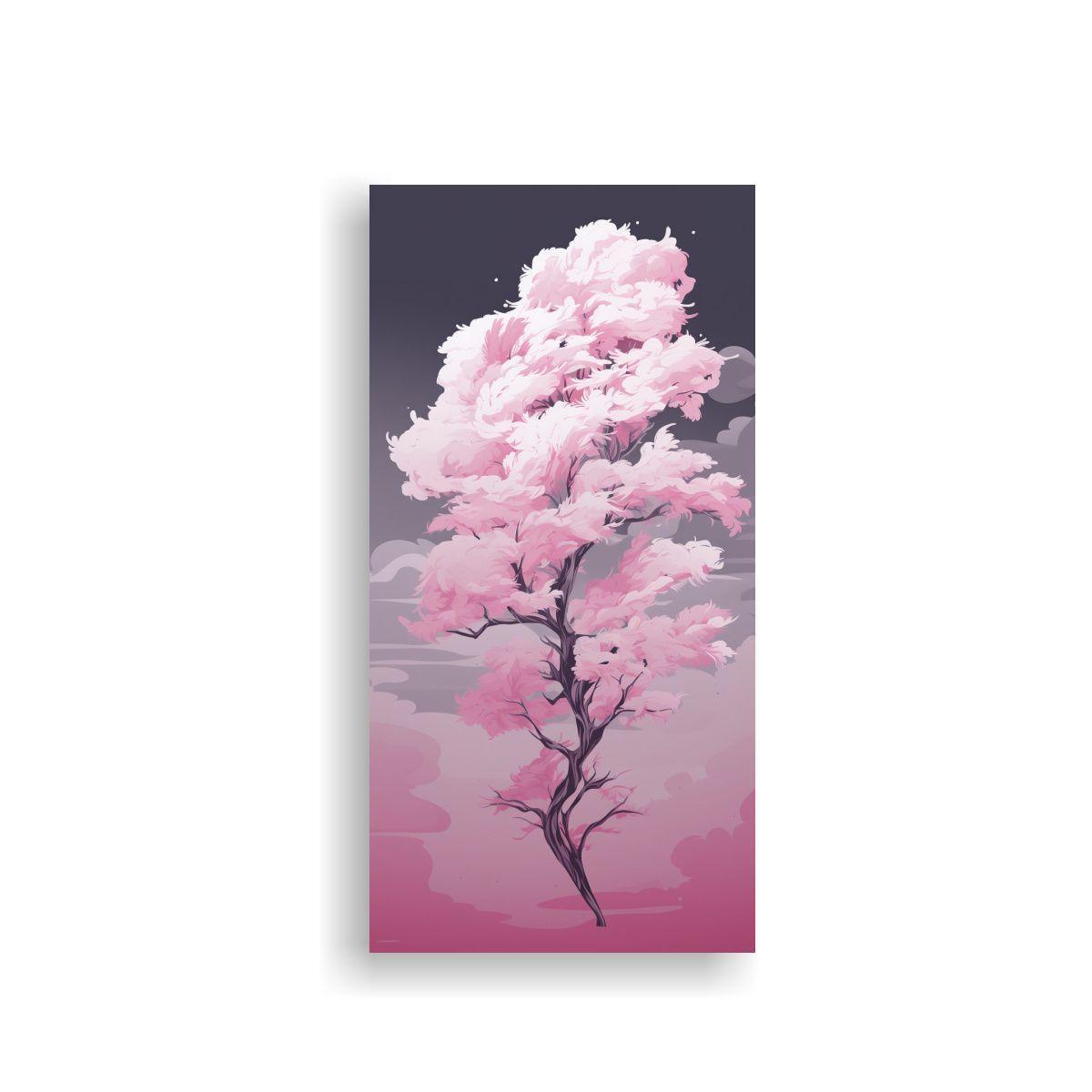 Cuadro Abstracto En Bastidor De Madera: Árbol De  60x120cm-0