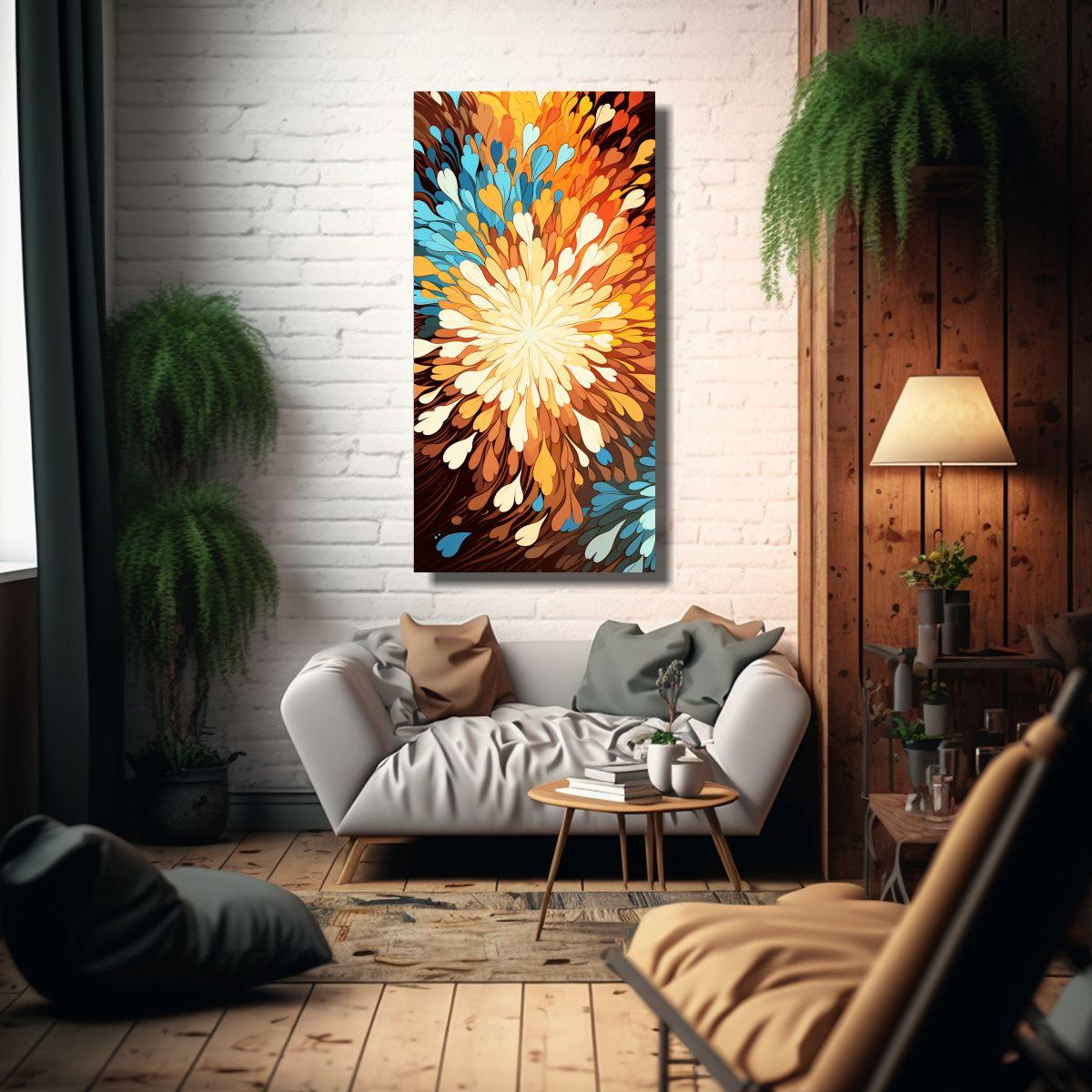 Arte Para Oficina Con Patrones De Colores 30x60cm-2
