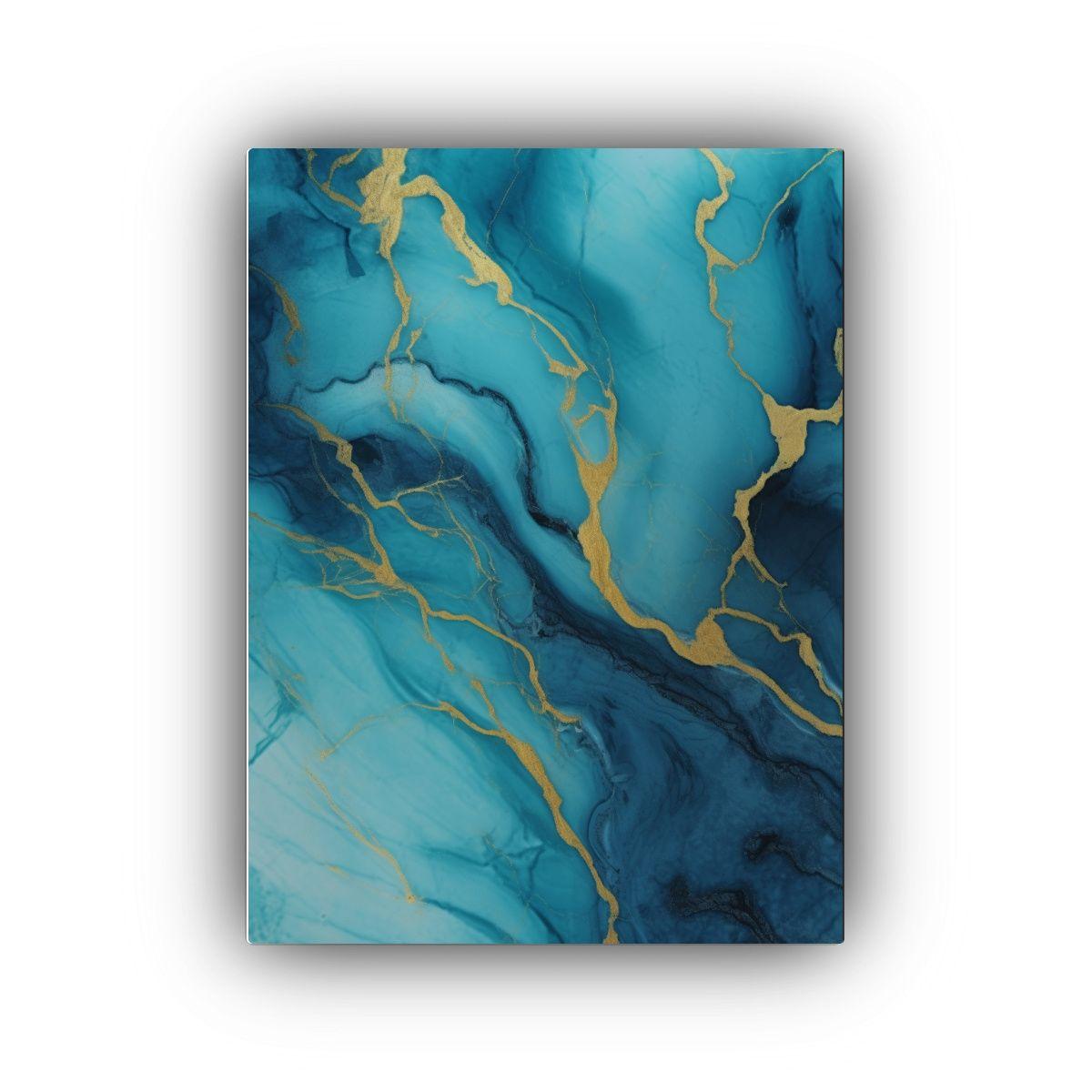Cuadro De Cuadro Linda Fondo De Textura Azul 50x65cm-0
