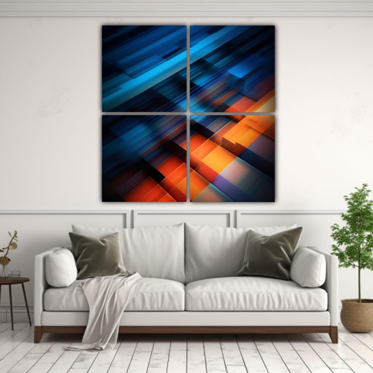 Pinturas Decorativas Visuales Impactantes De 80x80 Cm-2